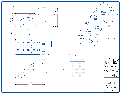 Detail drawing PF004, ground to platform stairs.